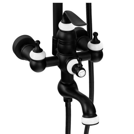 CONJUNTO DE DUCHA EXTERIOR RETRO MATILDA S-1201B NEGRO