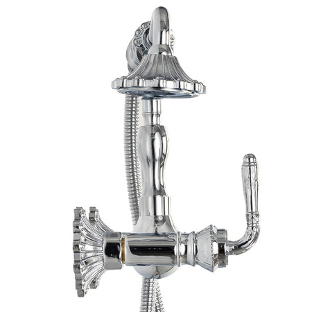 GRIFO DE BAÑERA ISABELLA DUCHA DE PARED RETRO S-1183 CROMO