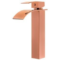 Grifo de lavabo alto CASCADE SEM-1001GD oro rosa