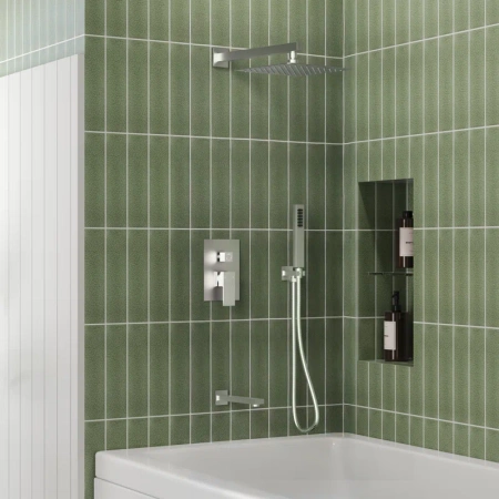 CONJUNTO DE DUCHA EMPOTRADO CON CAÑO S-1193 CROMO