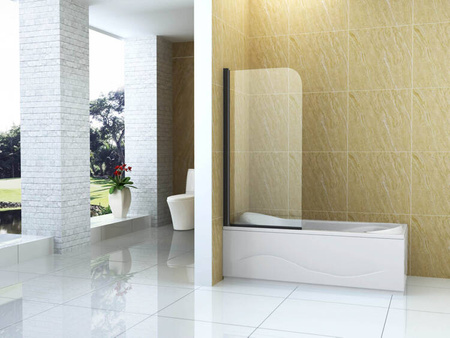 BIOMBO DE BAÑERA MARION DE 1 HOJA 70X140 MOVIBLE NEGRO