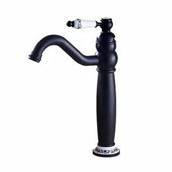 GRIFO DE LAVABO PALOMA ALTO RETRO S-1110 NEGRO