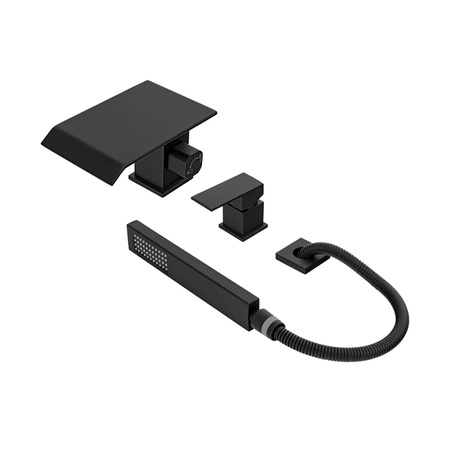 GRIFO DE BAÑERA DE 3 AGUJEROS S-1215B NEGRO