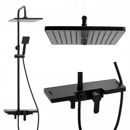 CONJUNTO DE DUCHA EXTERIOR Y-3001 NEGRO