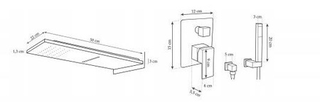CONJUNTO DE DUCHA EMPOTRADO ENZO S-1101G DORADO