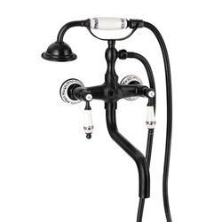 Grifo de bañera mural PALOMA RETRO S-1184B negro