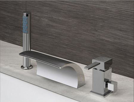 GRIFO DE BAÑERA CASCADE DE 3 AGUJEROS S-1006 CROMADO