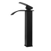 GRIFO DE LAVABO CASCADE ALTO S-1001BD NEGRO