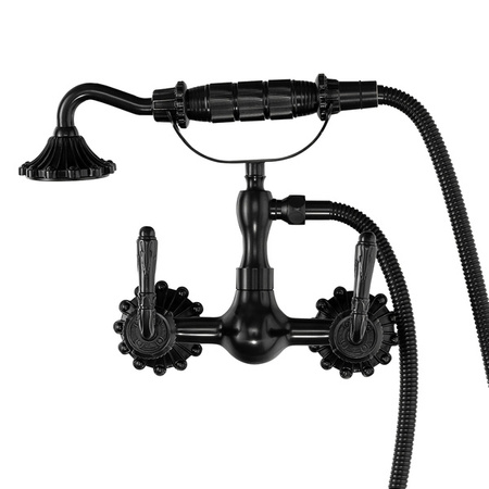 GRIFO DE BAÑERA ISABELLA DE DUCHA MURAL RETRO S-1183B NEGRO