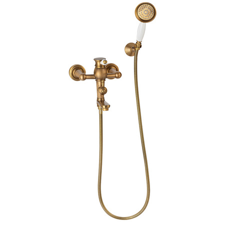 GRIFO DE BAÑERA VERONA DE PARED RETRO S-1185V ORO VIEJO
