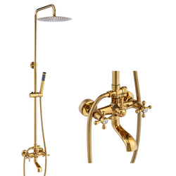 CONJUNTO DE DUCHA EXTERNO RETRO CAMILLA S-1197G DORADO