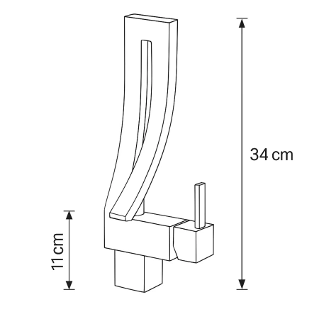 GRIFO DE LAVABO GREKA ALTO GIRATORIO S-1074W BLANCO
