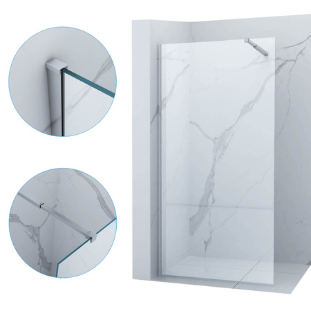 MAMPARA DE DUCHA WALK-IN 60x200 TRANSPARENTE CROMO