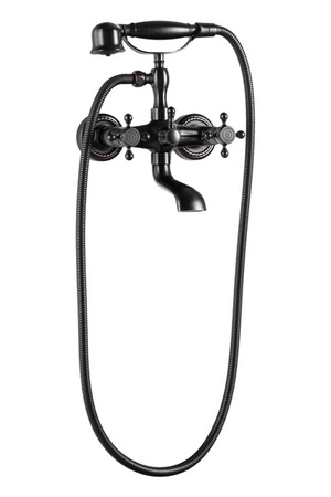 GRIFO DE BAÑERA DE PARED CAMILLA RETRO S-1167B NEGRO