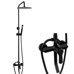 CONJUNTO DE DUCHA EXTERIOR GRETA S-1209 NEGRO