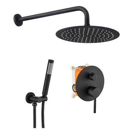 CONJUNTO DE DUCHA EMPOTRADA CARLO S-1098B NEGRO