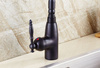 GRIFO DE LAVABO ESTELA ALTO GIRATORIO RETRO S-1087 NEGRO