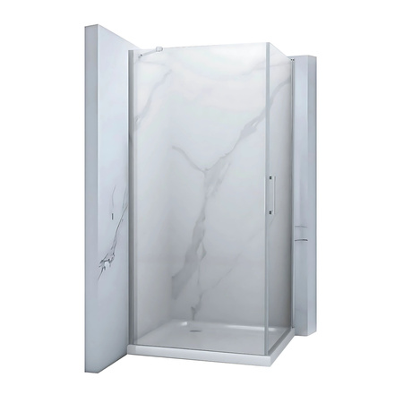 CABINA DE DUCHA FRANKLIN CROMO CON PLATO SLIM CUADRADA TRANSPARENTE - 90X90X190