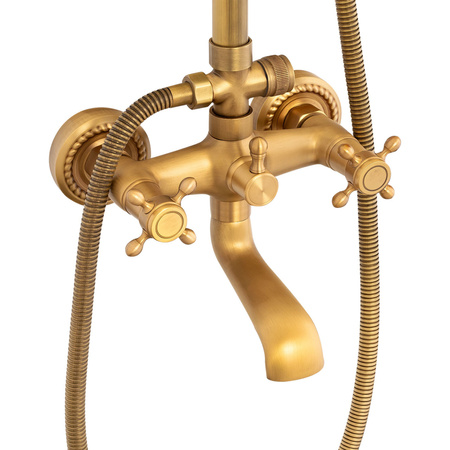 CONJUNTO DE DUCHA EXTERNA RETRO CAMILLA S-1197V ORO VIEJO