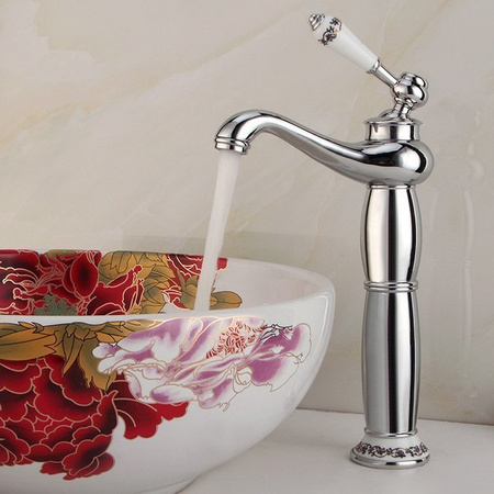 GRIFO DE LAVABO PALOMA ALTO RETRO S-1108 CROMO