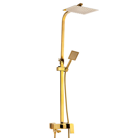 CONJUNTO DE DUCHA EXTERIOR CUBO S-1067G DORADO