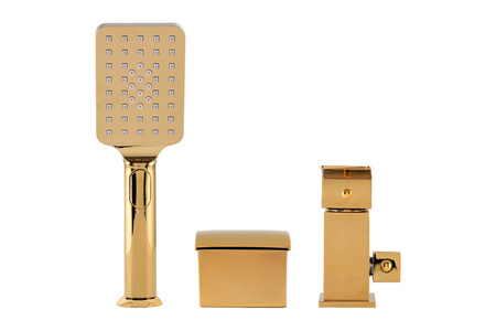 GRIFO DE BAÑERA DE 3 AGUJEROS CASCADE PARA MONTAJE EN BAÑERA S-1169G DORADO