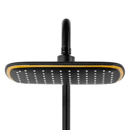 CONJUNTO DE DUCHA SENTINI EXTERIOR S-1191BG NEGRO/DORADO