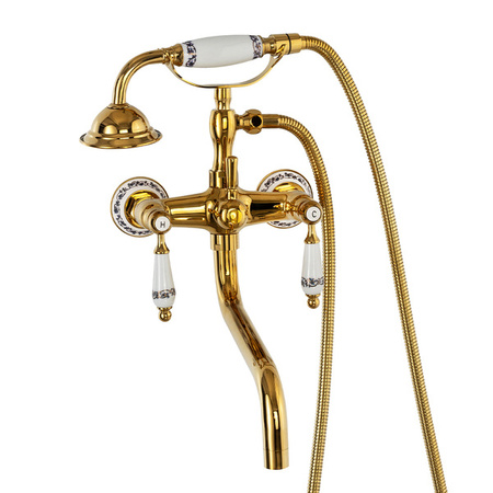 Grifo de bañera de pared Paloma Retro S-1184G dorado