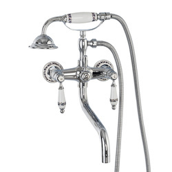 GRIFO DE BAÑERA DE PARED PALOMA RETRO S-1184 CROMO