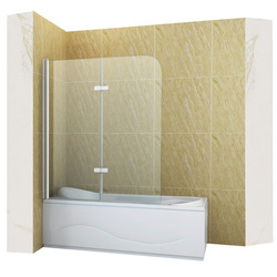 BIOMBO DE BAÑERA MARION DE 2 HOJAS 80X140 MOVIBLE CROMADO