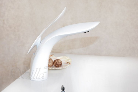 GRIFO DE LAVABO NEILA DE PIE BAJO S-1073W BLANCO