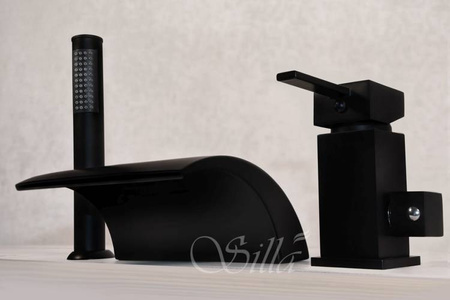 GRIFO DE BAÑERA CASCADE S-1006B DE 3 AGUJEROS NEGRO