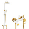 CONJUNTO DE DUCHA SENTINI SUPERFICIAL S-1191WG BLANCO/DORADO