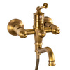 GRIFO DE BAÑERA DE PARED ADELITA RETRO S-1181VG ORO VIEJO