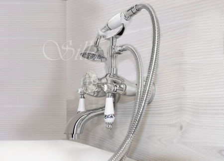 GRIFO DE BAÑERA PALOMA DE PARED RETRO S-1126 CROMO