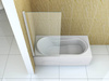 MAMPARA DE BAÑO ASTON DE 1 HOJA 80X150 FIJA BLANCA
