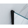 MAMPARA DE DUCHA WALK-IN DE 2 PARTES 90x30x200 TRANSPARENTE NEGRA