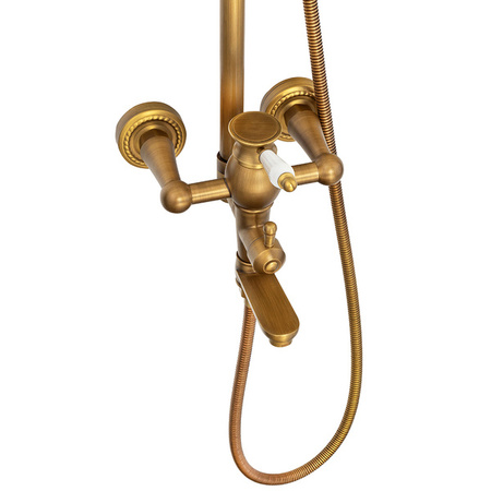 CONJUNTO DE DUCHA RETRO VERONA EXTERIOR S-1186V ORO VIEJO