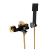 GRIFO DE BAÑERA DE PARED CUBO S-1176BG NEGRO/DORADO