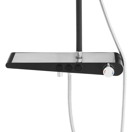 CONJUNTO DE DUCHA EXTERIOR LIVIA S-1206BC NEGRO/CROMADO