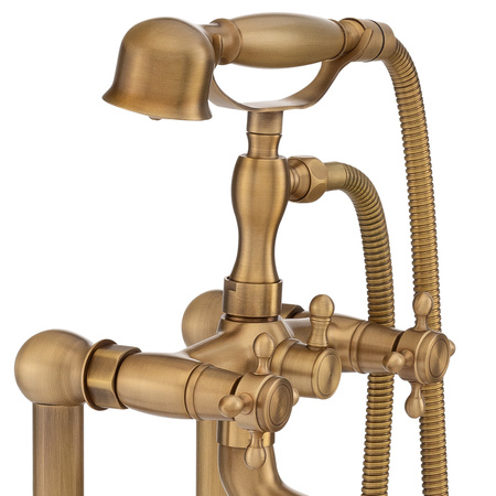 GRIFO DE BAÑERA CAMILLA INDEPENDIENTE RETRO S-1071V ORO ANTIGUO