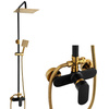 CONJUNTO DE DUCHA MARTINA EXTERIOR S-1190BG NEGRO/DORADO