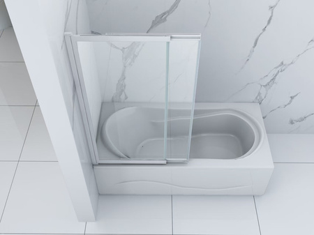 Mampara de baño SPENCER de 2 hojas 120x150 corredera blanca