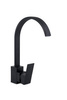 GRIFO DE LAVABO PURO ALTO GIRATORIO S-1004B NEGRO