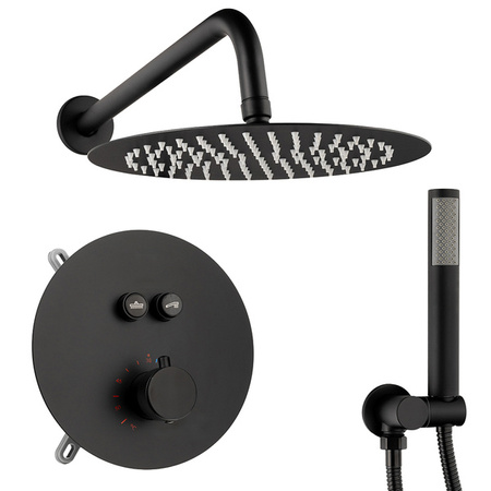 CONJUNTO DE DUCHA CARLO EMPOTRADO S-1172B NEGRO