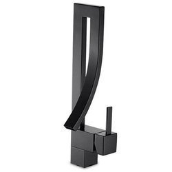 GRIFO DE LAVABO GREKA DE PIE GIRATORIO S-1074B NEGRO