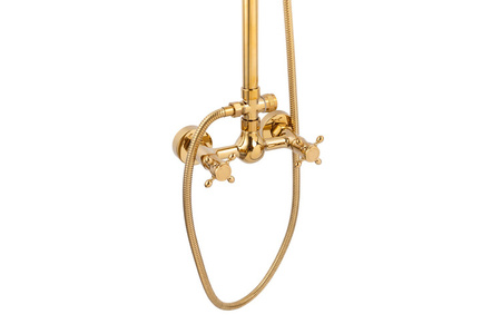 CONJUNTO DE DUCHA RETRO CAMILLA EXTERIOR S-1158 DORADO