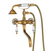 GRIFO DE BAÑERA DE PARED PALOMA RETRO S-1184V ORO VIEJO