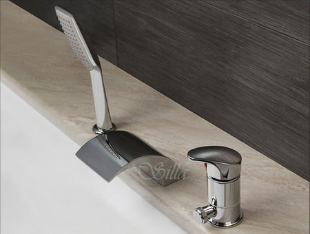 GRIFO DE BAÑERA CASCADE DE 3 AGUJEROS S-1008 CROMO