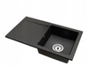 Fregadero Cocina Negro 43,7x75cm, Fregadero Granito 1 Seno + Sifón